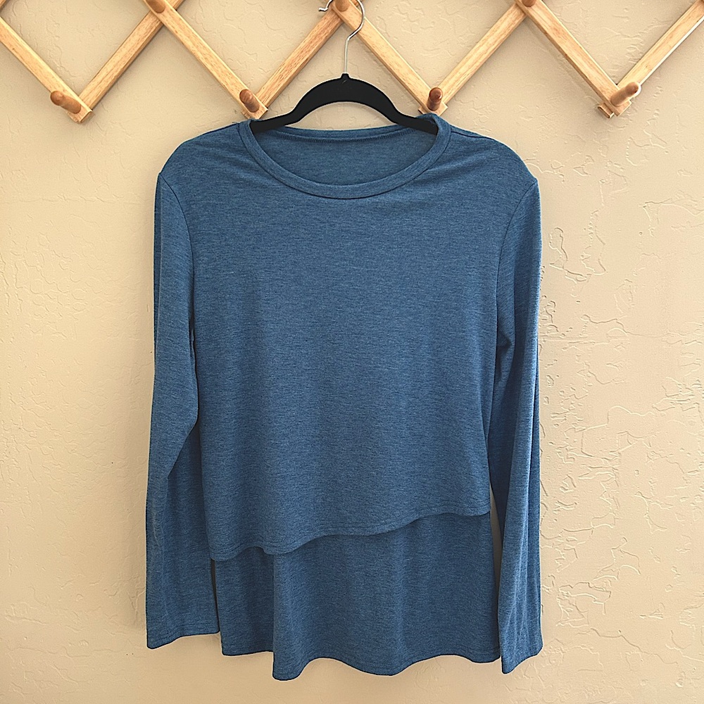 Blue Maternity Top